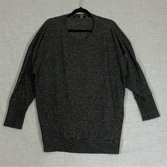 Hyba 3/4 Sleeve Sweater Sz 2X Dark Heather Gray Pockets Stretchy - Picture 1 of 11